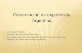 Presentación de experiencia Argentina