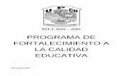 PROGRAMA DE FORTALECIMIENTO A LA CALIDAD EDUCATIVA