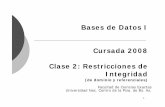 Bases de Datos I Cursada 2008 Clase 2: Restricciones de ...