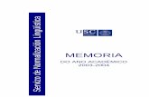 Copia de Memoria 2003-2004 - Universidade de Santiago de ...