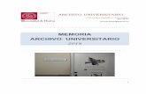 Archivo Universitario - Memoria 2019