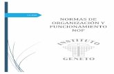 NORMAS DE ORGANIZACIÓN Y FUNCIONAMIENTO NOF