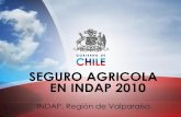 SEGURO AGRICOLA EN INDAP 2010 INDAP, Región de …