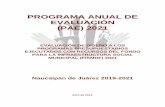 PROGRAMA ANUAL DE EVALUACIÓN (PAE) 2021