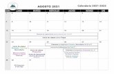 AGOSTO 2021 Calendario 2021-2022