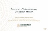SOLICITUD Y TRÁMITE DE UNA CONCESIÓN MINERA