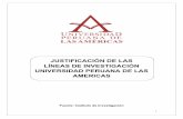 JUSTIFICACIÓN DE LAS LÍNEAS DE INVESTIGACIÓN …