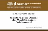 Declaración Anual de Modificación Patrimonial
