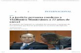 La justicia peruana condena a Vladimiro Montesinos a 22 ...