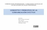 CONCEPTO Y PRINCIPIOS DE LA COMUNICACIÓN EFECTIVA