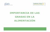 IMPORTANCIA DE LAS GRASAS EN LA ALIMENTACIÓN