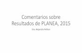 Comentarios sobre Resultados de PLANEA, 2015