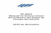 TP-802S Manual de Instrucciones del Software del Panel de ...