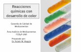 Reacciones químicas con desarrollo de color