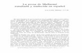 La prosa de Mallarmé estudiada y traducida en español