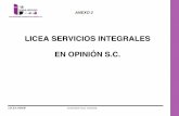 LICEA SERVICIOS INTEGRALES EN OPINIÓN S.C. ANEXO 2
