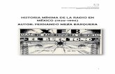 HISTORIA MÍNIMA DE LA RADIO EN MÉXICO (1920-1996) …