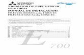 FR-E700SC, MANUAL DE INSTALACIÓN