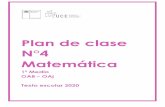 Plan de clase N°4 Matemática