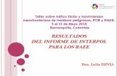 RESULTADOS DEL INFORME DE INTERPOL PARA LOS RAEE