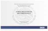 TEMAS SELECTOS DE MATEMÁTICAS II