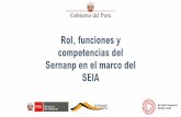 Rol, funciones y competencias del Sernanp en el marco del SEIA
