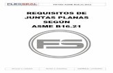 REQUISITOS DE JUNTAS PLANAS SEGÚN ASME B16