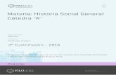 Materia: Historia Social General Cátedra A