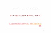 programa electoral de les eleccions al Parlament de Catalunya de