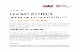 Revisión científica semanal de la COVID-19