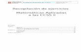 Recopilación de ejercicios Matemáticas Aplicadas a las CCSS II