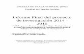 Informe Final del proyecto de investigación 2014 - 2015