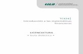 TC424 Introducción a las matemáticas financieras