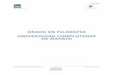 GRADO EN FILOSOFÍA UNIVERSIDAD COMPLUTENSE DE MADRID