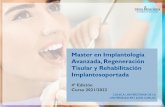Master en Implantología Avanzada, Regeneración Tisular y ...