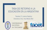 Tasa de retorno a la educación en la Argentina