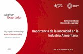 Ing. Angélica Yovera Aliaga Importancia de la inocuidad en ...