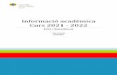 Informació acadèmica Curs 2021 - 2022