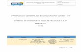 PROTOCOLO GENERAL DE BIOSEGURIDAD COVID - 19