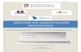 MÁSTER EN ORIENTACIÓN EDUCATIVA - UNAE