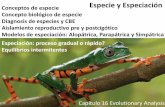 Conceptos de especie Especie y Especiación Concepto ...