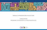 MANUAL DE PRESENTACIÓN DE SOLICITUDES CONVOCATORIA ...