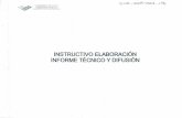 INSTRUCTIVO ELABORACIÓN INFORME TÉCNICO Y DIFUSION