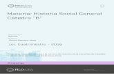 Materia: Historia Social General Cátedra B