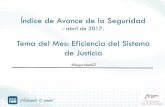 Tema del Mes: Eficiencia del Sistema de Justicia