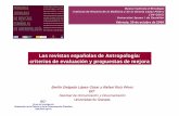 Las revistas españolas de Antropología: criterios de ...