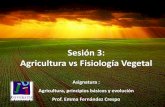 Sesión 3: Agricultura vs Fisiología Vegetal