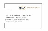 Documento de política de Empleo Público y de Gestión ...