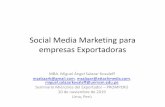 Social Media Marketing para empresas Exportadoras