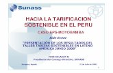 HACIA LA TARIFICACION SOSTENIBLE EN EL PERU